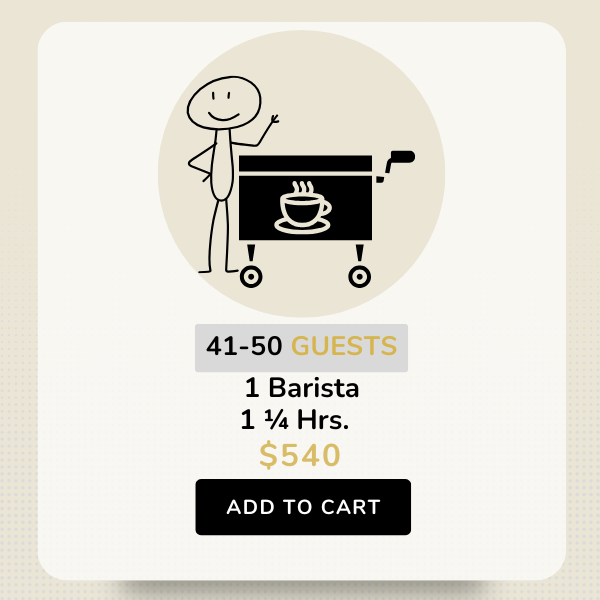 Mobile Coffee Cart 41-50 Guests