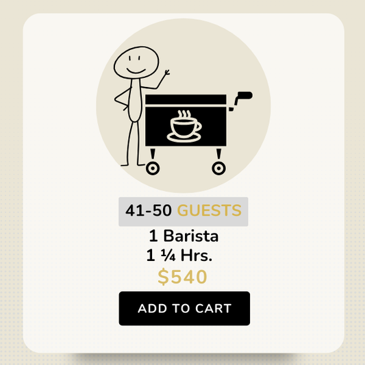 Mobile Coffee Cart 41-50 Guests