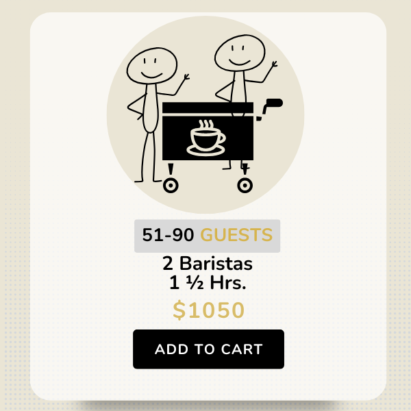 Mobile Coffee Cart 51-90 Guests