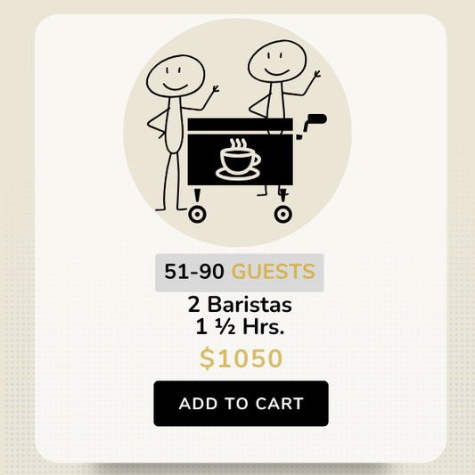 Mobile Coffee Cart 51-90 Guests